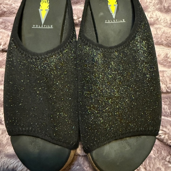 Volatile Black Sparkly Mules‎ - Picture 3 of 5